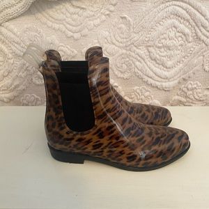 Target Leopard Rain Boots - Size 8
